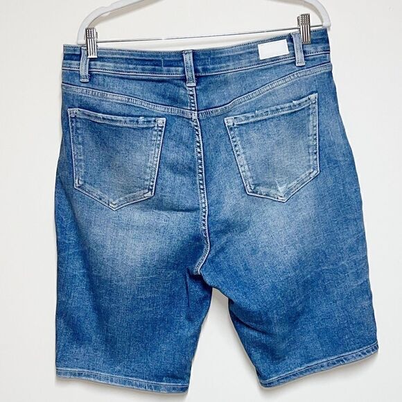 Denver Hayes High Rise Stretch Denim Bermuda Shirts Womens Sz 16 - Picture 2 of 6